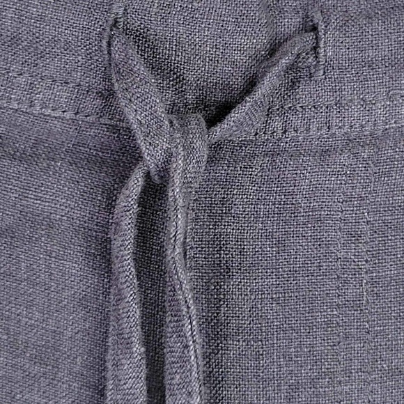 Orvis Womens Bermuda Shorts Linen Drawstring Resort Size Large Blue Gray - Picture 6 of 10